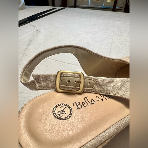 Stylish Beige Wedge Sandals - Picture 5 of 9